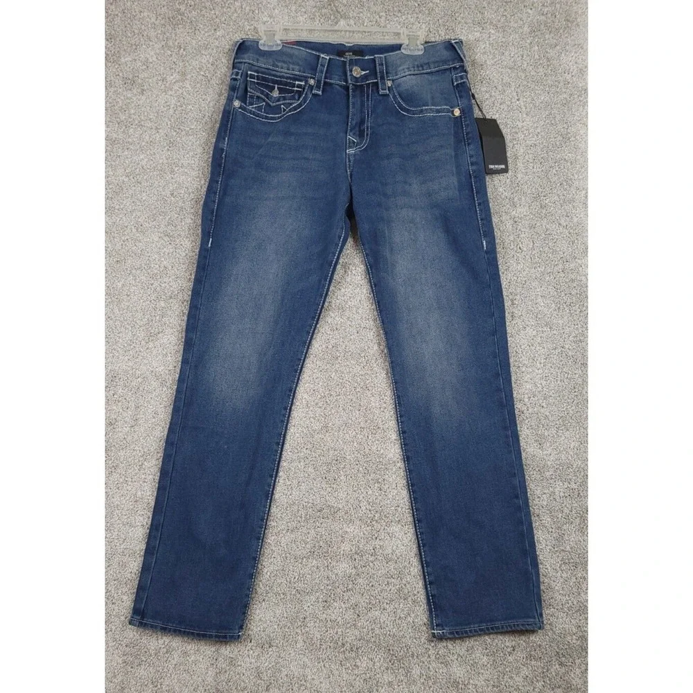 True Religion 32x32 Geno Big T Flap 5 Pockets Design 70045 Jeans NEW $199